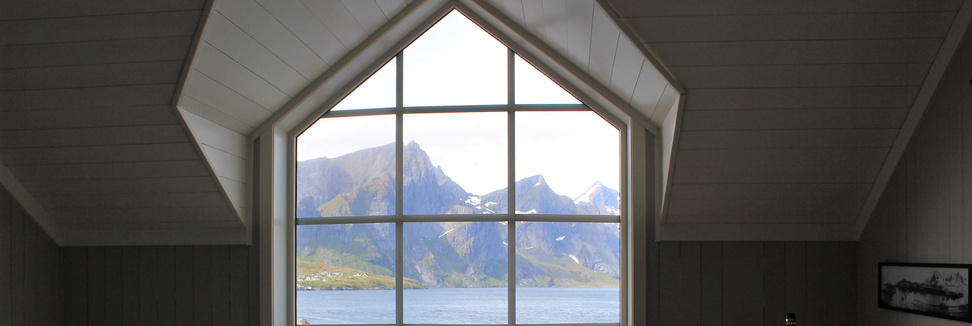 Big window facing the fjord